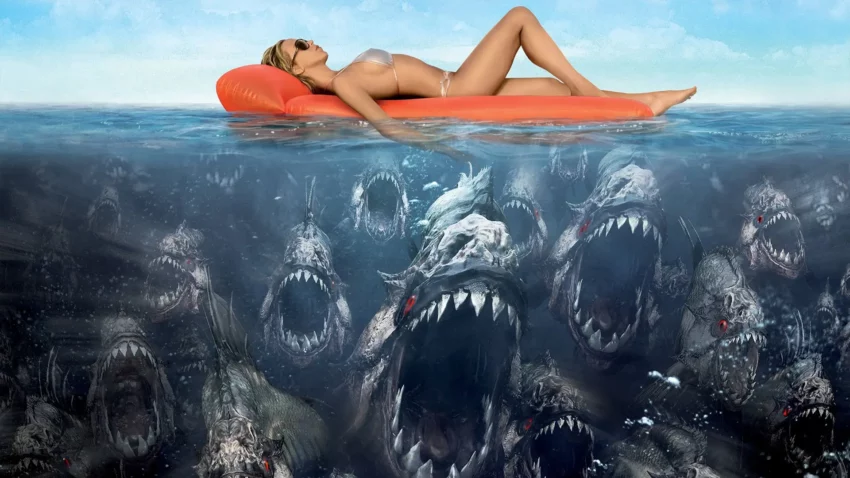 Bannière du film Piranha 3D réalisé par Alexandre Aja avec Ving Rhames, Elisabeth Shue, Christopher Lloyd