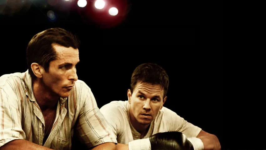 Bannière du film Fighter réalisé par David O. Russell avec Mark Wahlberg et Christian Bale.