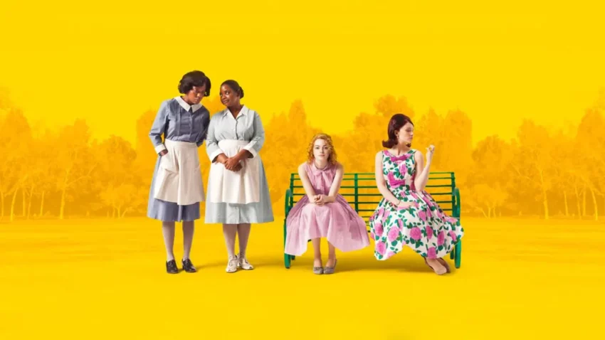 Bannière du film La Couleur des sentiments avec Emma Stone, Viola Davis, Octavia Spencer et Bryce Dallas Howard.