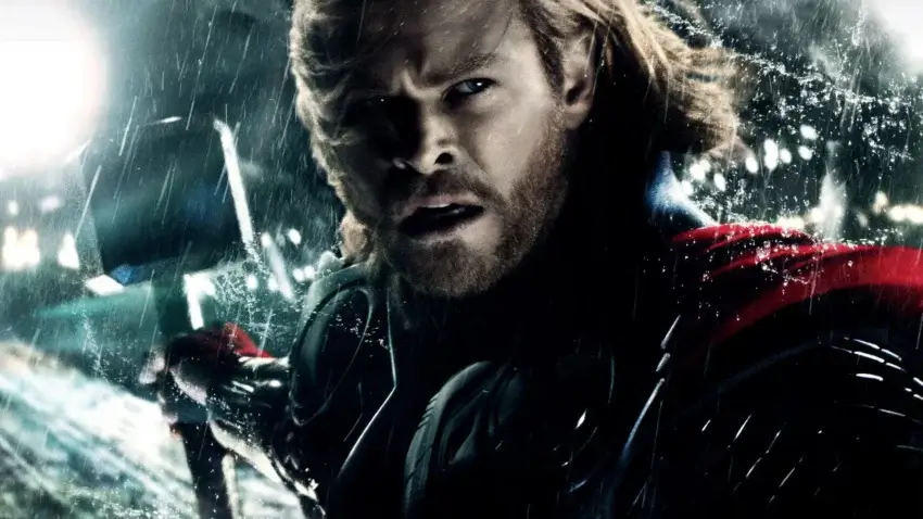 Bannière du film Thor réalisé par Kenneth Branagh avec Chris Hemsworth.
