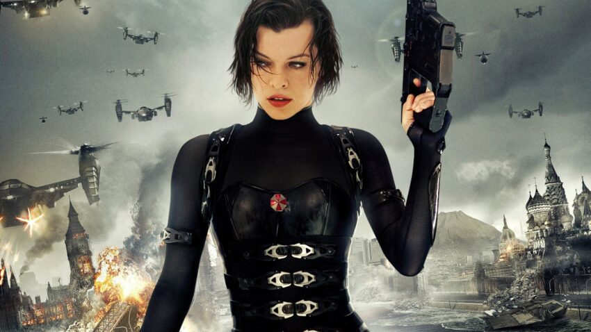 Bannière du film Resident Evil: Retribution écrit et réalisé par Paul W.S. Anderson avec Milla Jovovich