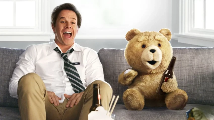 Bannière du film Ted réalisé par Seth MacFarlane avec Mark Wahlberg.