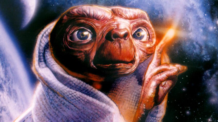 Bannière pour le film E.T. l'extra-terrestre réalisé par Steven Spielberg