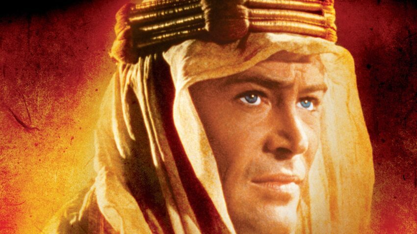 Bannière du film Lawrence d'Arabie réalisé par David Lean avec Peter O'Toole