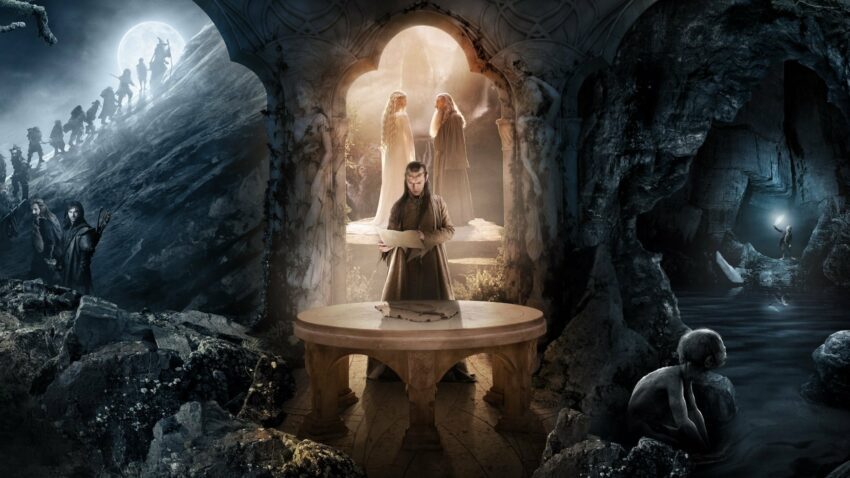 Bannière du film Le Hobbit: Un voyage inattendu réalisé par Peter Jackson