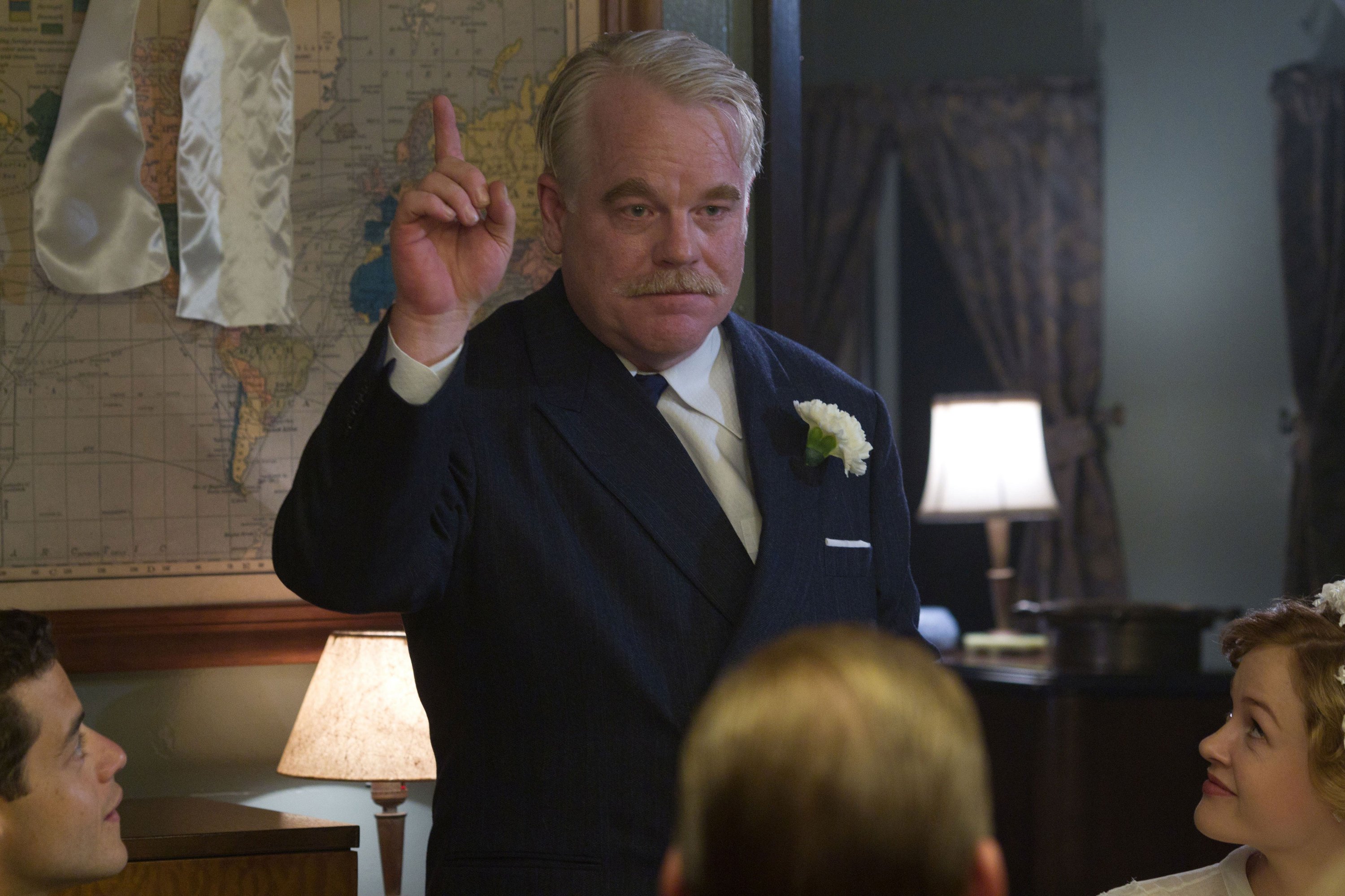 Photo du film The Master écrit et réalisé par Paul Thomas Anderson avec Philip Seymour Hoffman.
