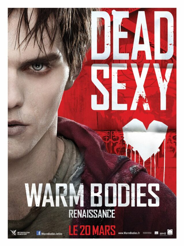 Affiche française du film Warm Bodies Renaissance réalisé par Jonathan Levine avec Nicholas Hoult (R) et la tagline "Dead Sexy"