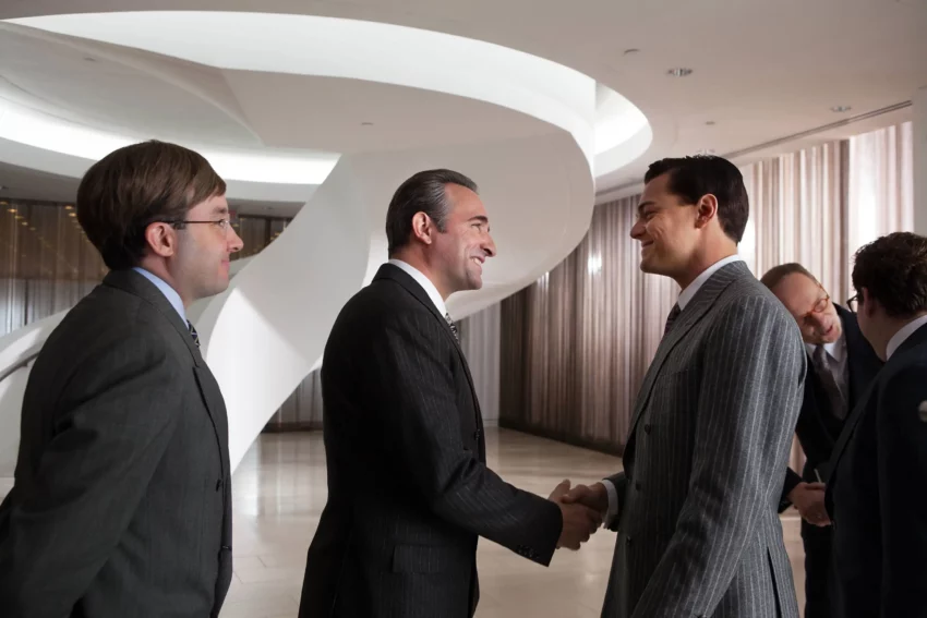 Le Loup de Wall Street avec Jean Dujardin et Leonardo DiCaprio