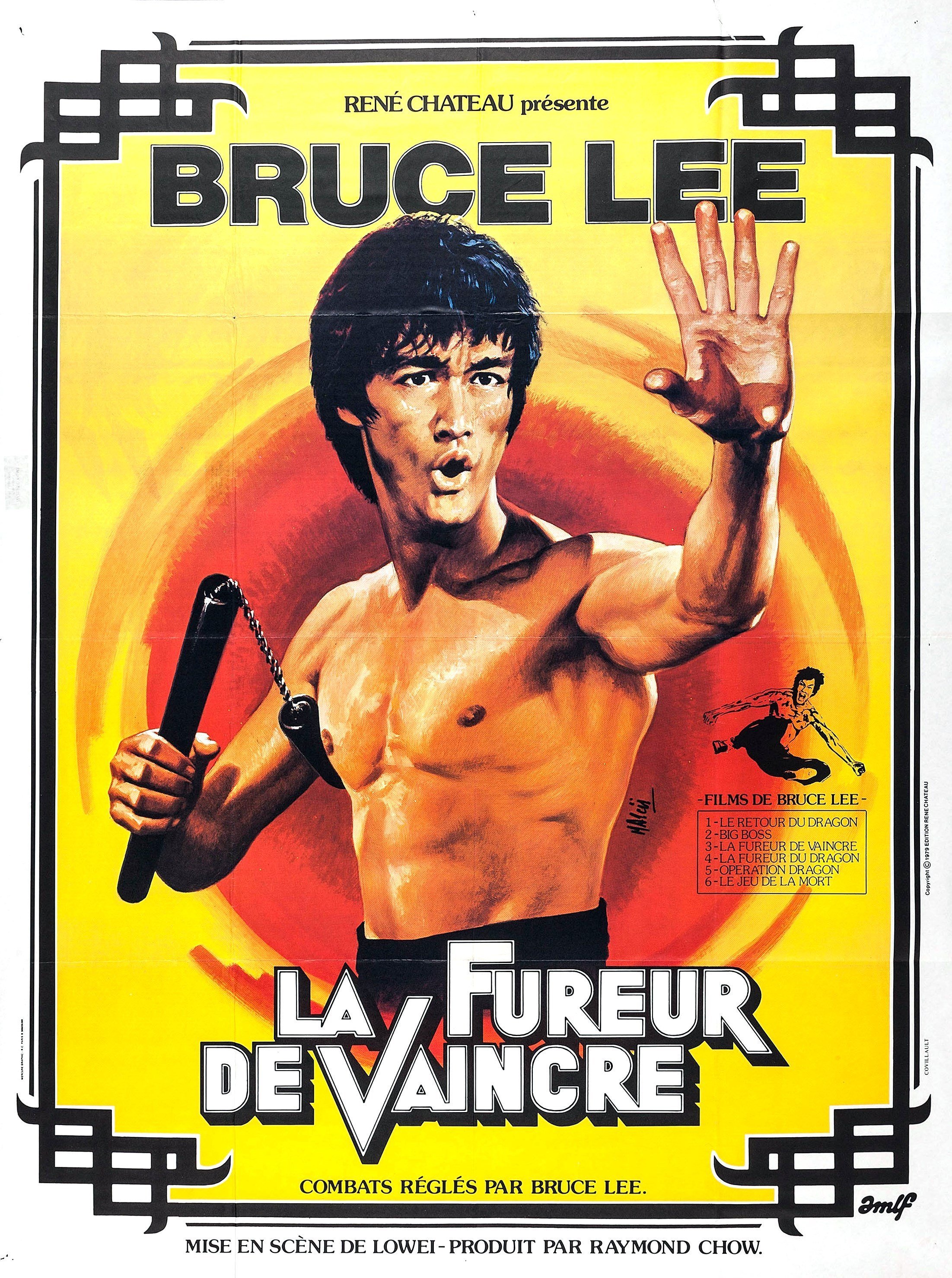 Affiche du film La Fureur de vaincre réalisé par Lo Wei avec Bruce Lee