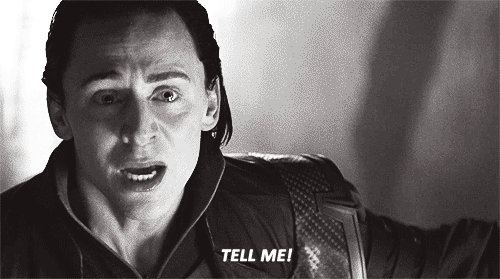 Gif Animé d'Avengers avec Loki proclamant Tell Me