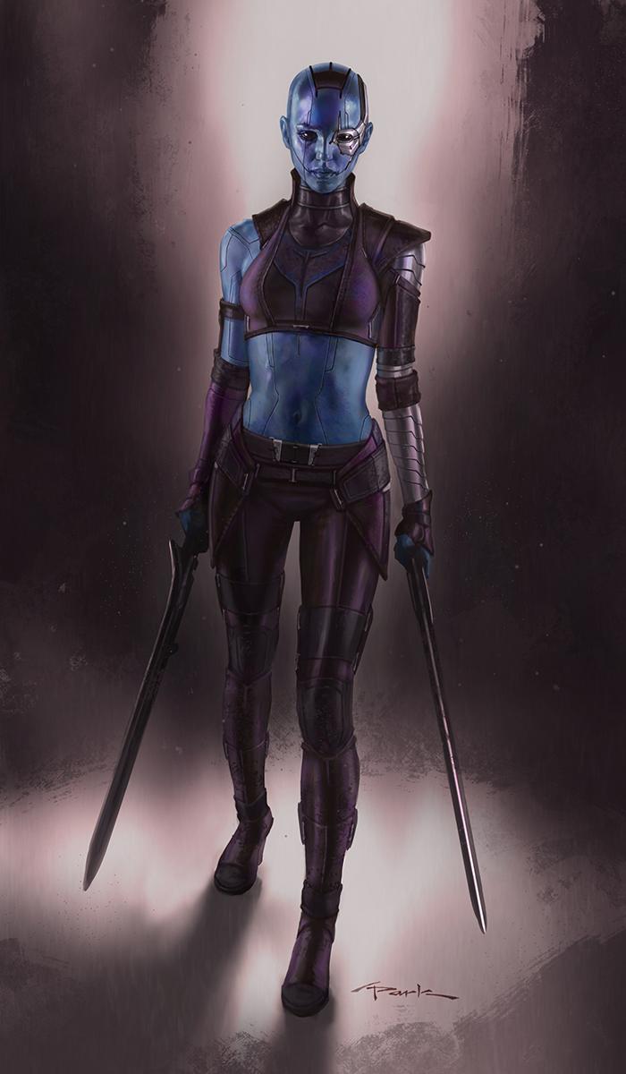 Concept Art de Nebula pour le film Les Gardiens de la Galaxie par Andy Park
