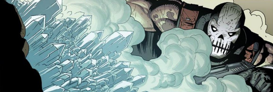 Image du comic Marvel, Thunderbolts, avec Crossbones et les cristaux teratogènes
