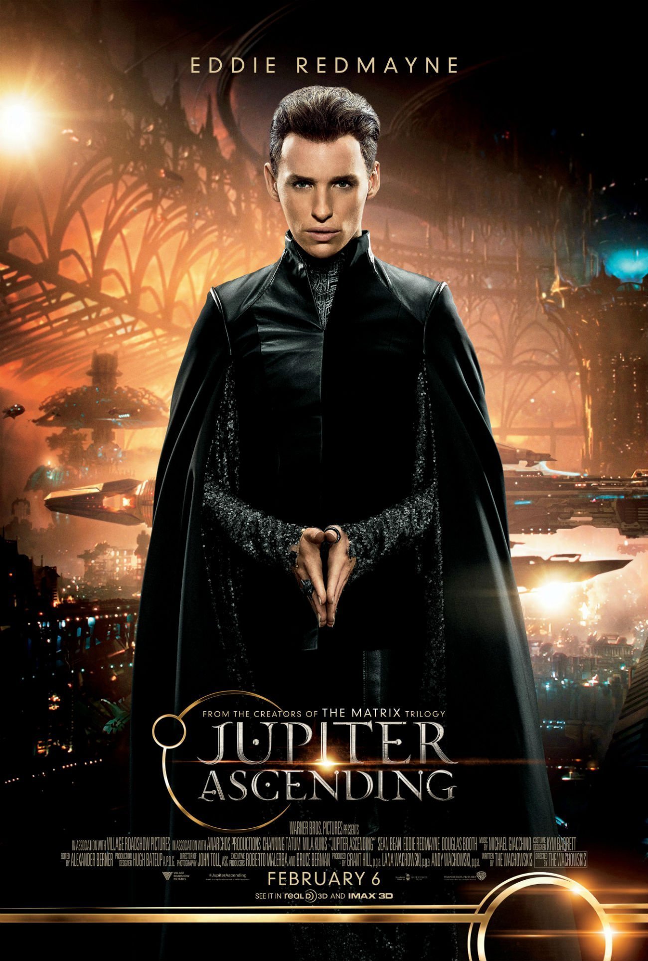 Poster du film Jupiter: Le Destin de l’univers réalisé par Andy Wachowski et Lana Wachowski avec Eddie Redmayne