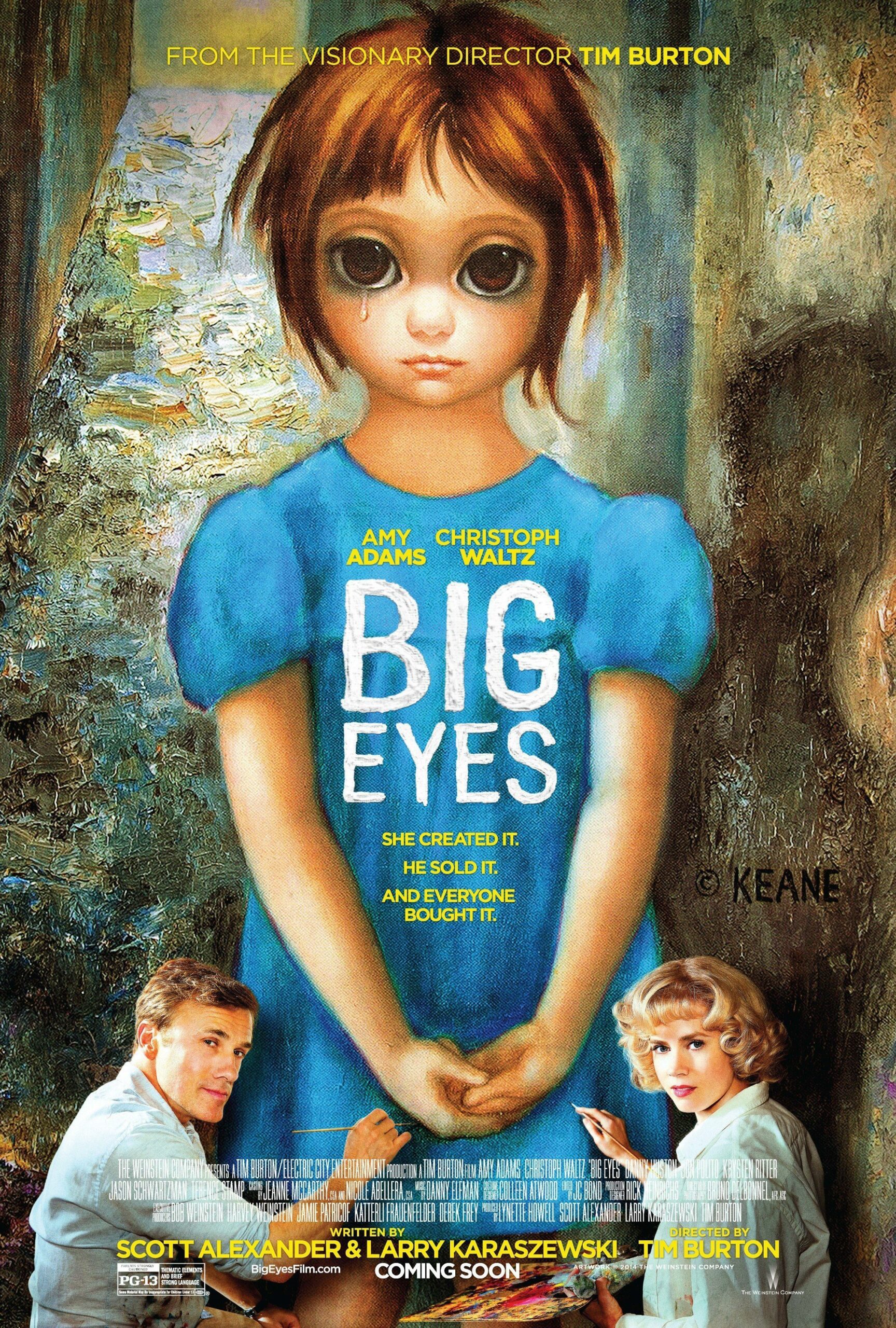 Poster du film Big Eyes réalisé par Tim Burton avec Amy Adams et Christoph Waltz