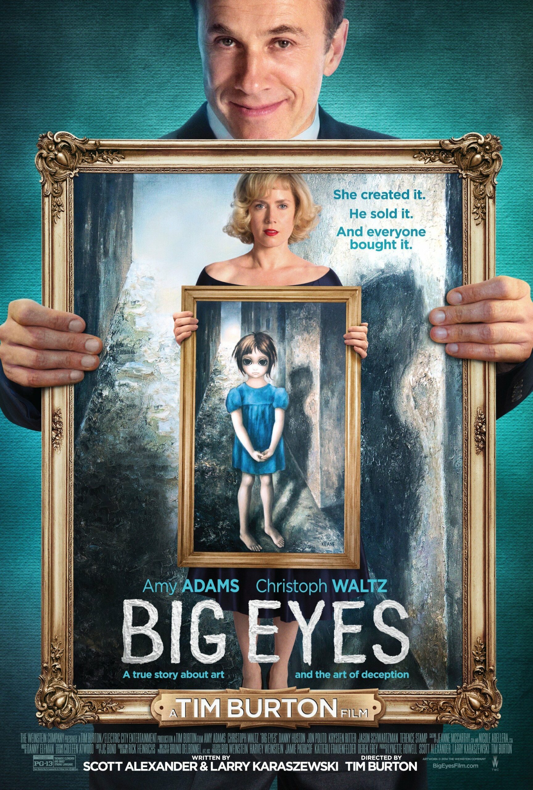 Poster du film Big Eyes réalisé par Tim Burton avec Amy Adams et Christoph Waltz
