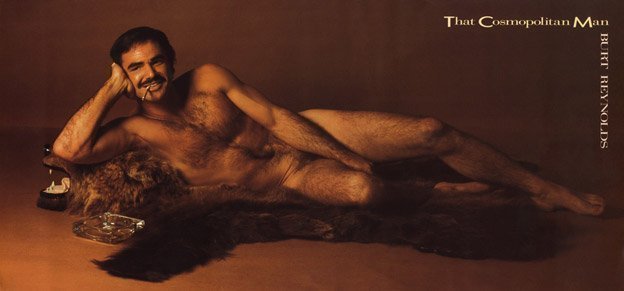 Photo de Burt Reynolds nu pour Cosmopolitan