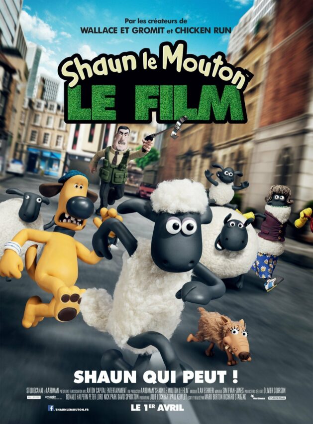 Affiche de Shaun le Mouton Le Film avec la tagline "Shaun qui peut !"