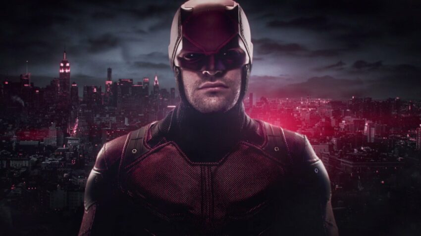 Photo de la série Daredevil avec Daredevil masqué.