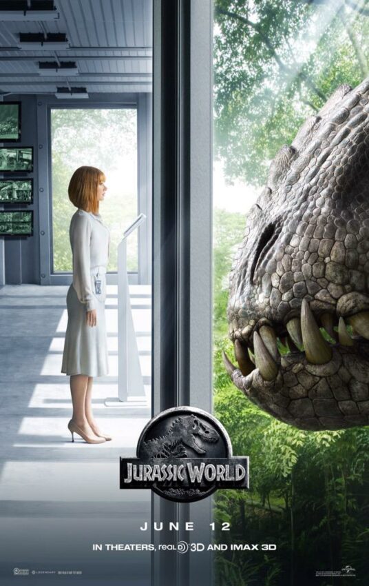 Poster du film Jurassic World réalisé par Colin Trevorrow avec Chris Pratt, Bryce Dallas Howard, Vincent D’Onofrio