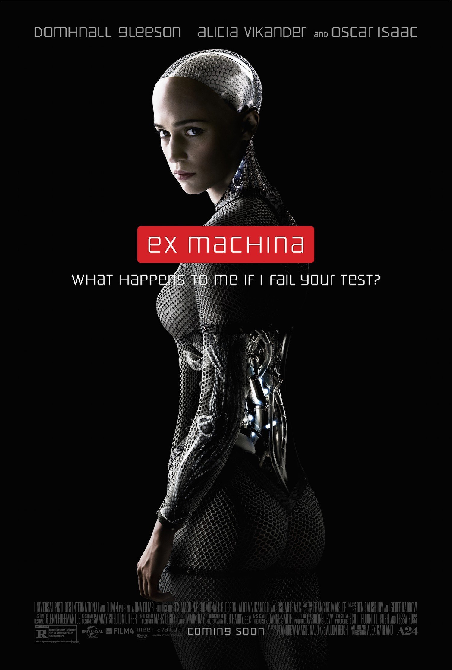 Poster du film Ex Machina écrit et réalisé par Alex Garland avec Ava (Alicia Vikander)