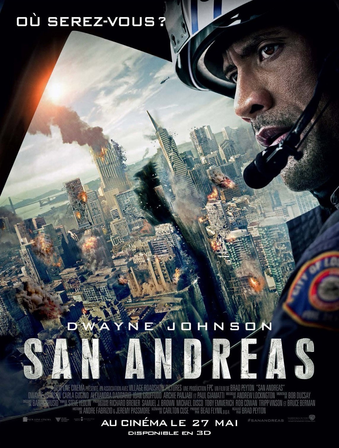 Affiche du film San Andreas réalisé par Brad Peyton avec Dwayne Johnson