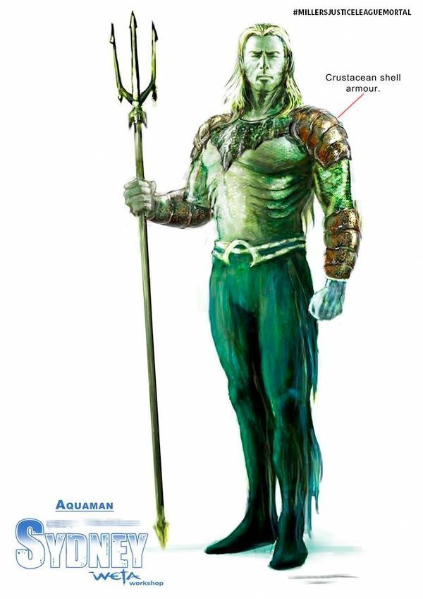 Concept Art d'Aquaman (Santiago Cabrera) pour Justice League Mortal