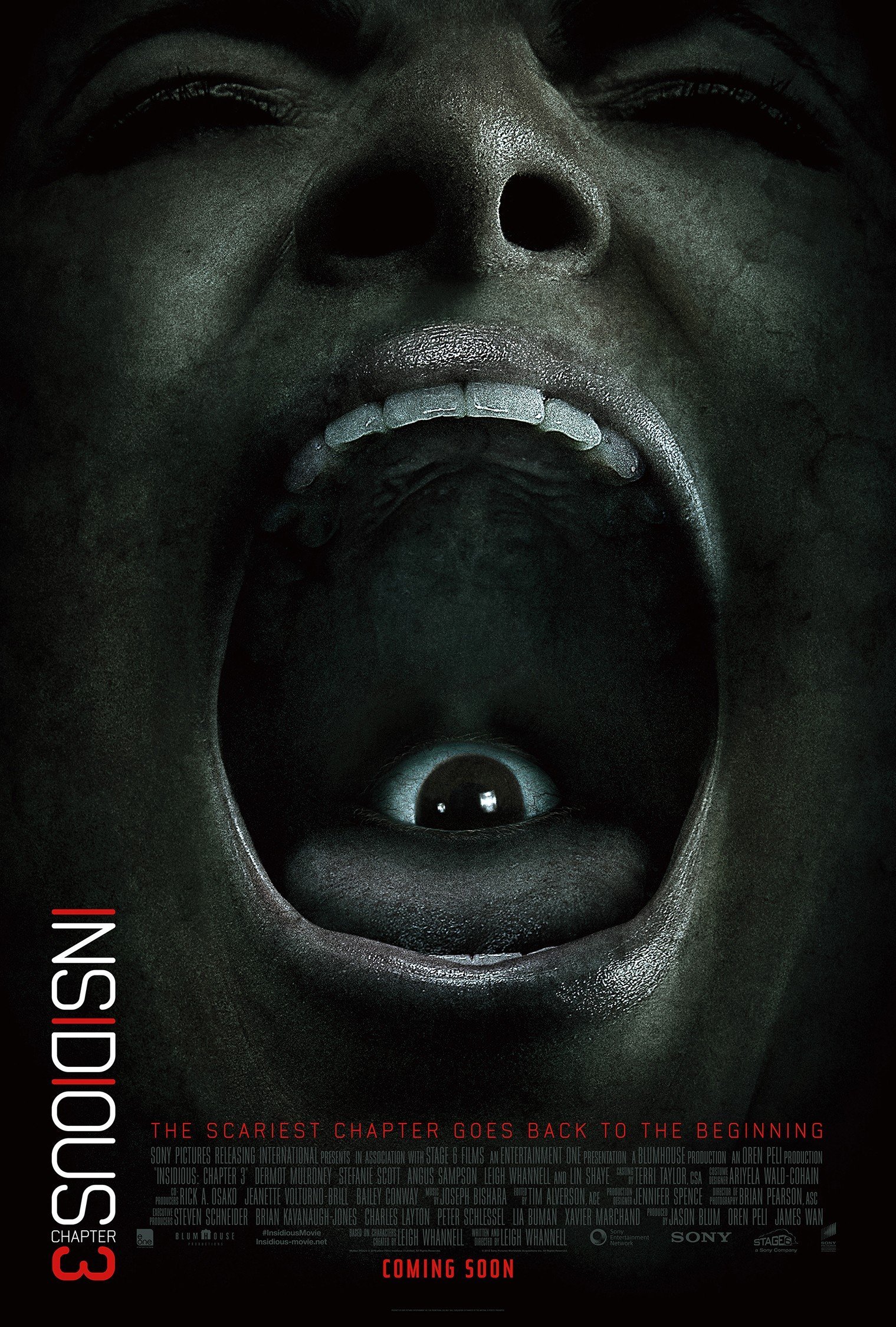 Poster du film Insidious: Chapitre 3 écrit et réalisé par Leigh Whannell avec Stefanie Scott