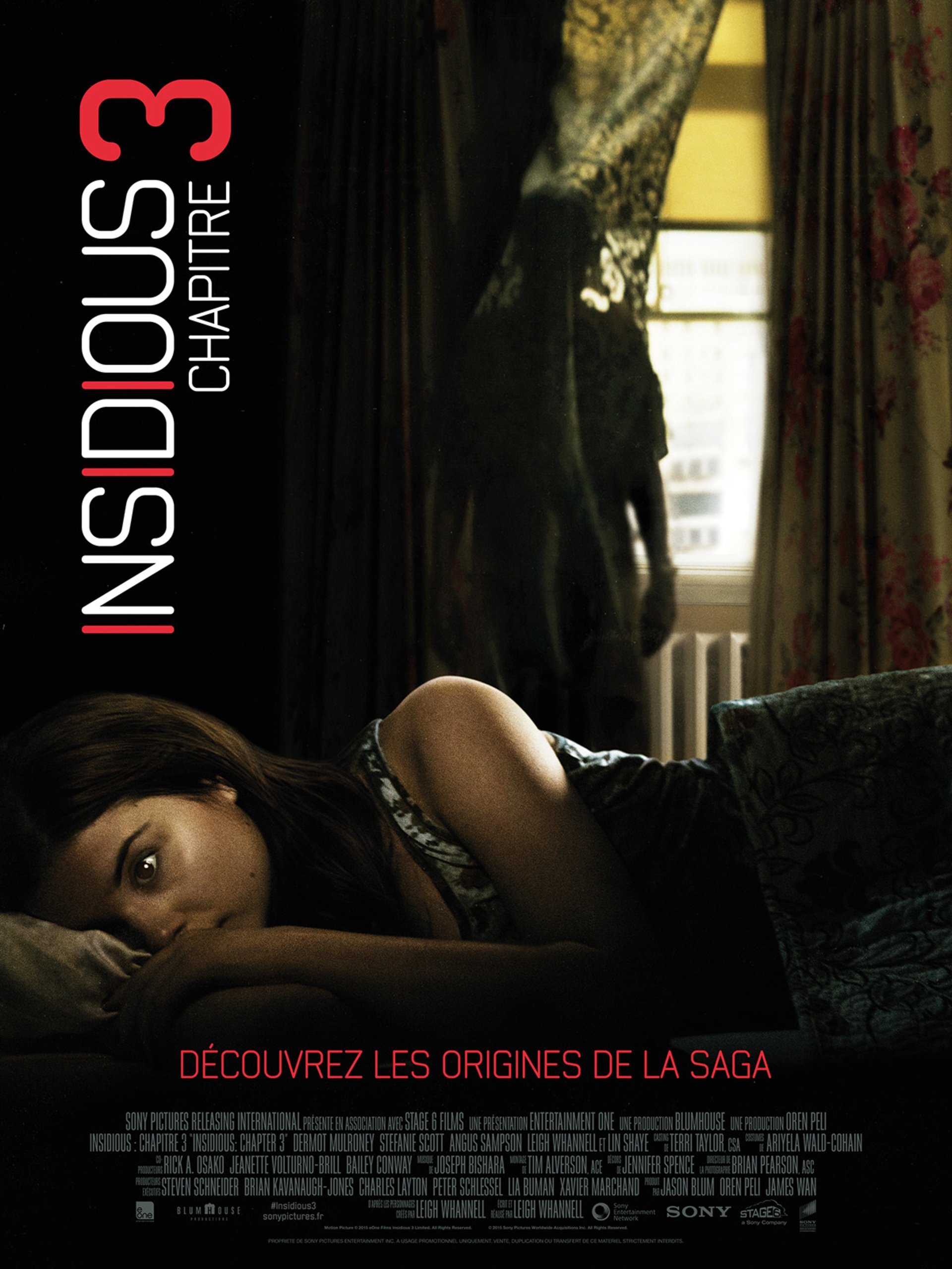 Affiche française du film Insidious: Chapitre 3 écrit et réalisé par Leigh Whannell avec Stefanie Scott