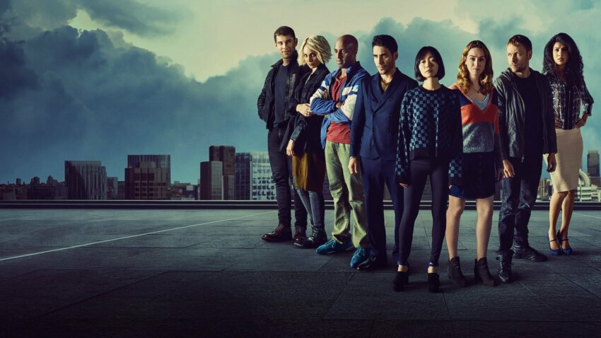 Bannière de Sense8, série Netflix créée par Lana Wachowski, Andy Wachowski, J. Michael Straczynski