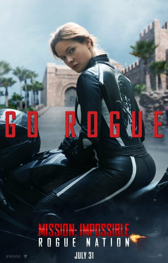 Poster du film Mission: Impossible Rogue Nation réalisé par Christopher McQuarrie, d’après un scénario écrit par Drew Pearce et Will Staples, avec Rebecca Ferguson