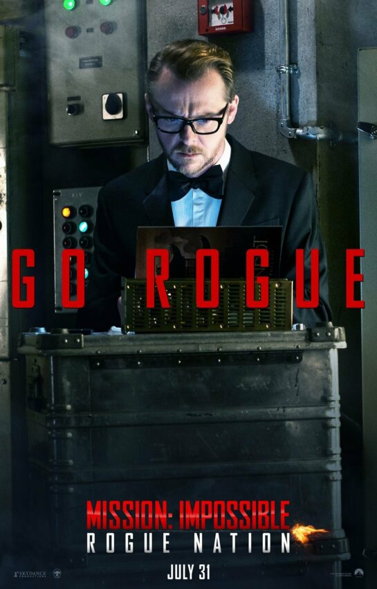 Poster du film Mission: Impossible Rogue Nation réalisé par Christopher McQuarrie, d’après un scénario écrit par Drew Pearce et Will Staples, avec Simon Pegg