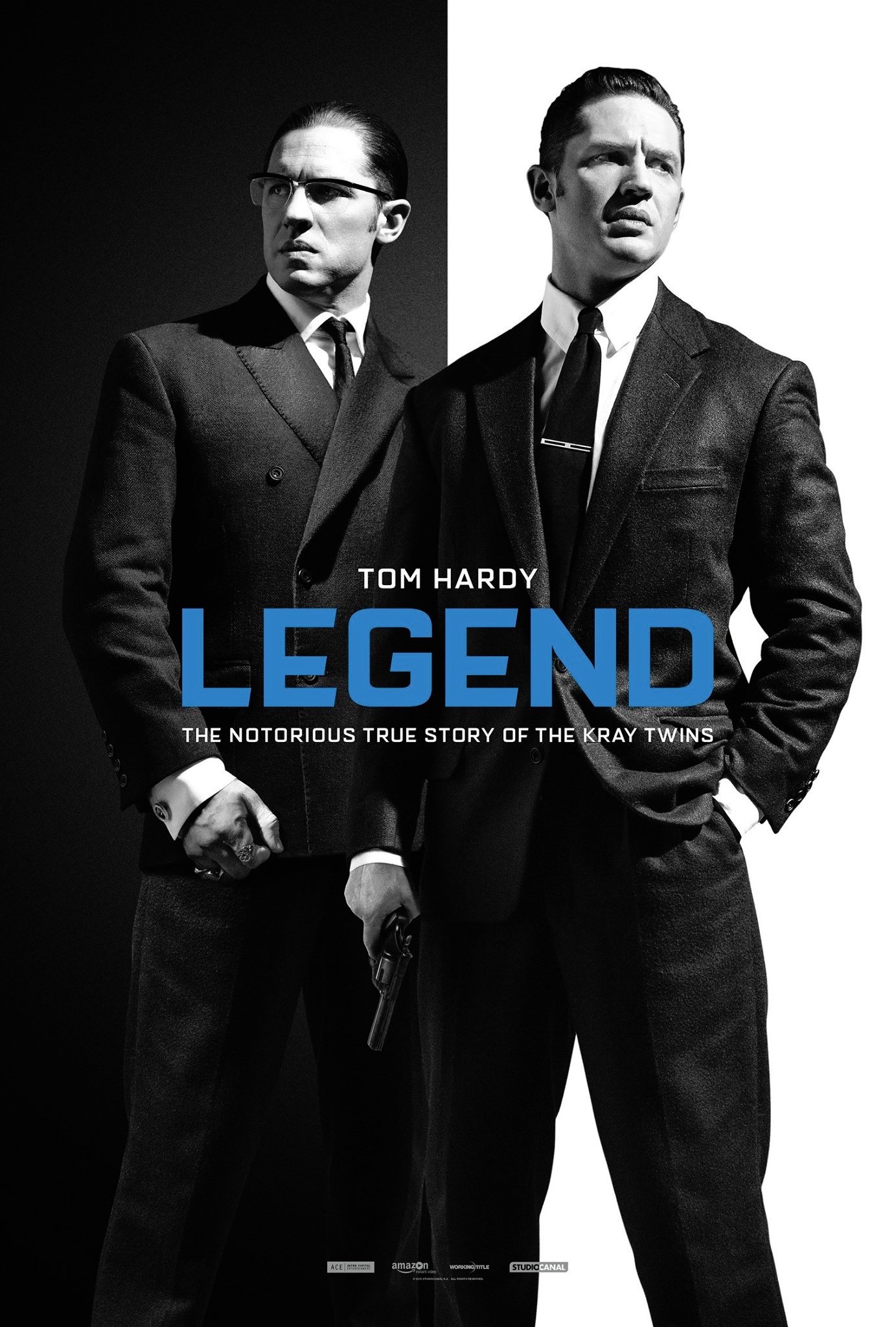 Poster du film Legend écrit et réalisé par Brian Helgeland avec Tom Hardy