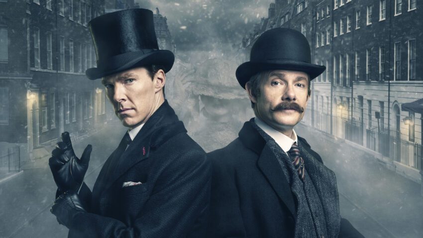 Bannière de Sherlock: The Abominable Bride réalisé par Douglas Mackinnon, d'après un scénario de Mark Gatiss et Steven Moffat, avec Benedict Cumberbatch, Martin Freeman