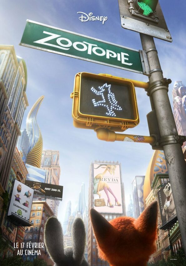 Affiche teaser de Zootopie réalisé par Byron Howard, Rich Moore, Jared Bush
