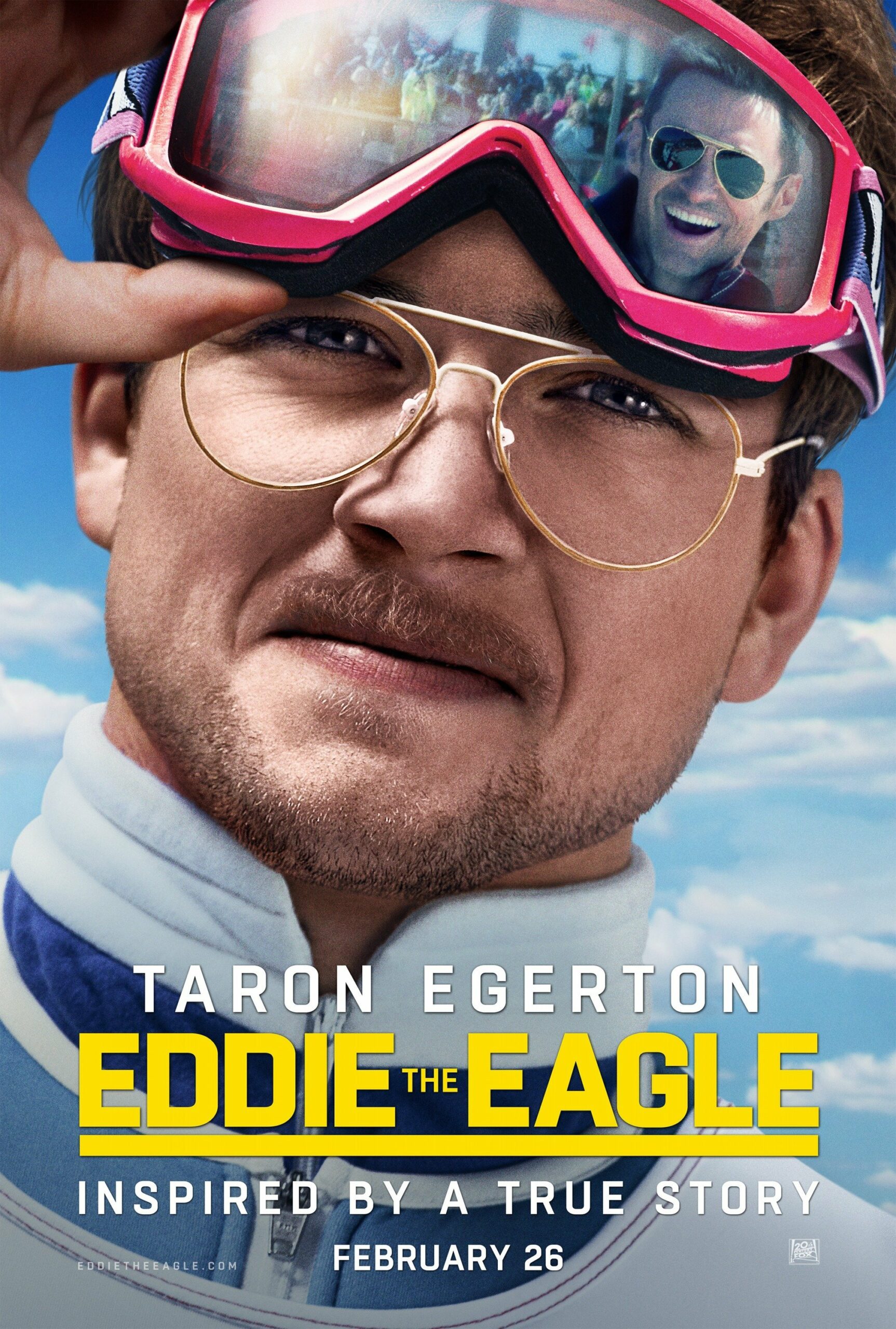 Poster du film Eddie the Eagle réalisé par Dexter Fletcher avec Taron Egerton