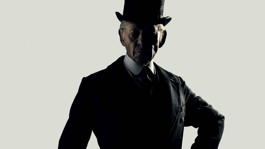 Bannière du film Mr. Holmes réalisé par Bill Condon avec Ian McKellen