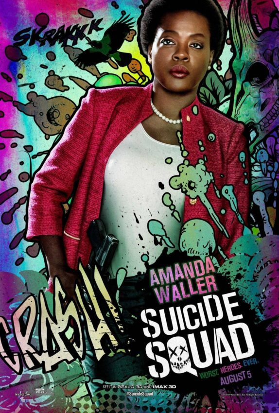 Poster personnage de Suicide Squad avec Amanda Waller