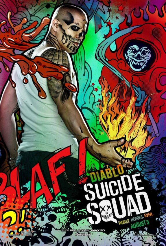 Poster personnage de Suicide Squad avec Diablo