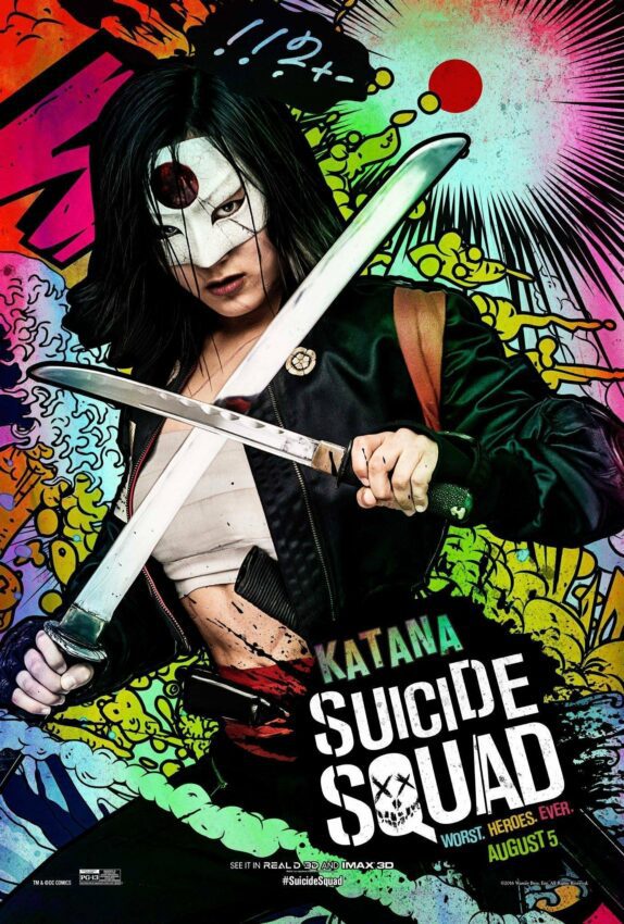 Poster personnage de Suicide Squad avec Katana