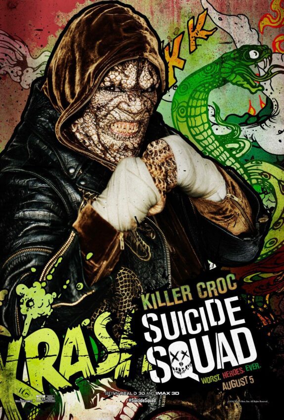 Poster personnage de Suicide Squad avec Killer Croc