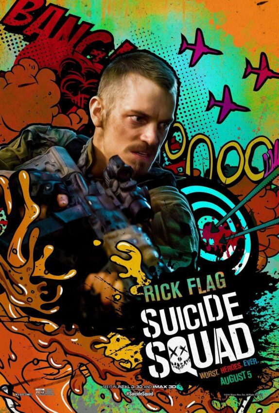 Poster personnage de Suicide Squad avec Rick Flag