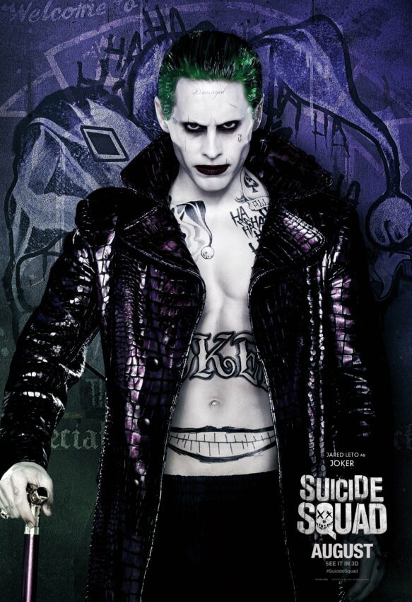 Poster personnage de Suicide Squad avec Jared Leto alias Joker