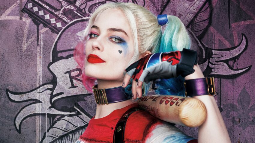 Bannière du film Suicide Squad avec Margot Robbie alias Harley Quinn