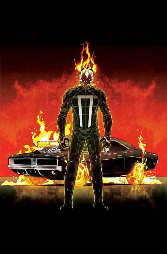 Couverture variante d'All New Ghost Rider par Smith