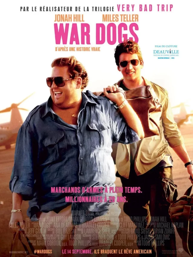 Affiche française de War Dogs avec Jonah Hill et Miles Teller.
