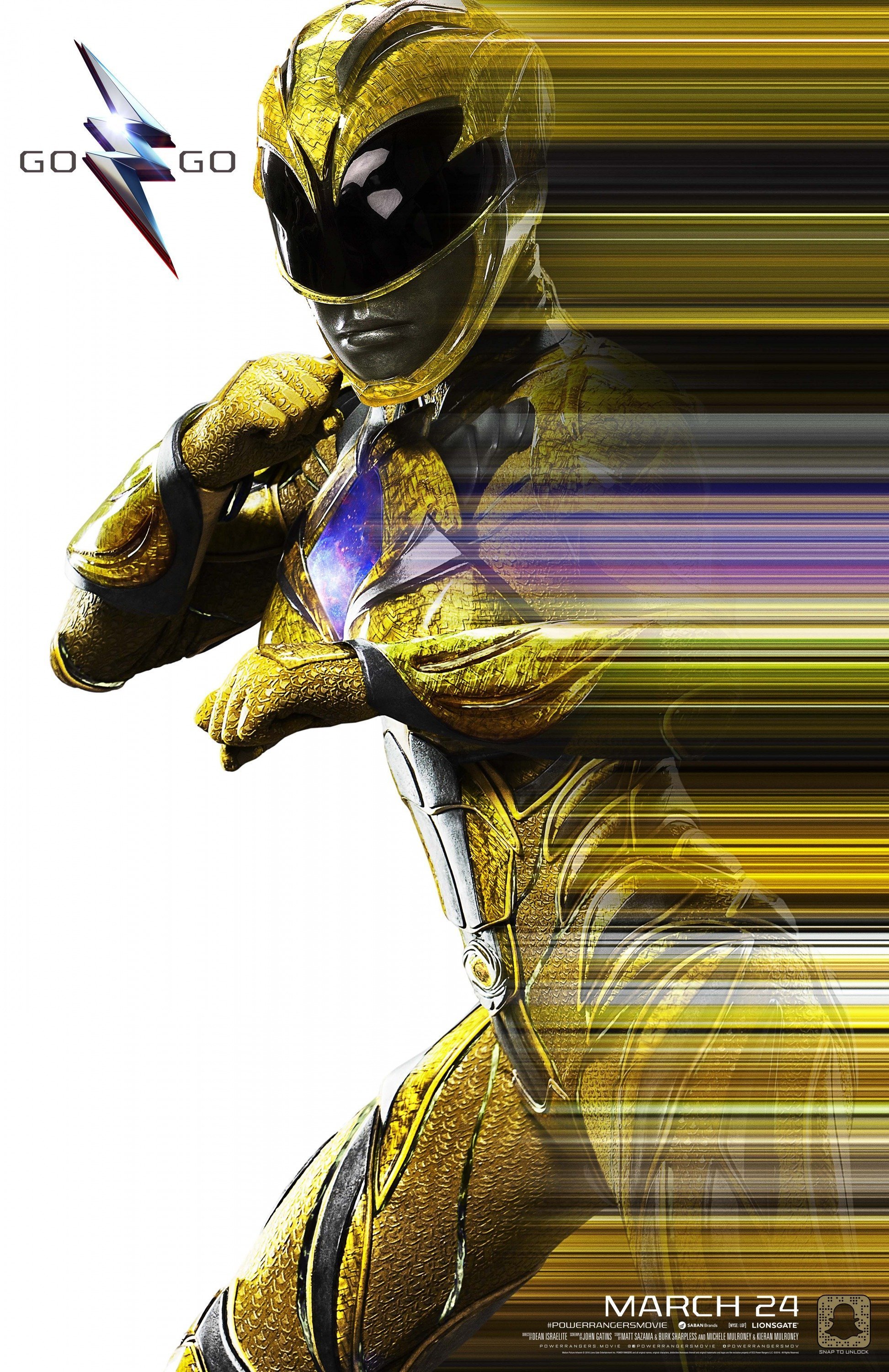 Affiche du Power Rangers jaune