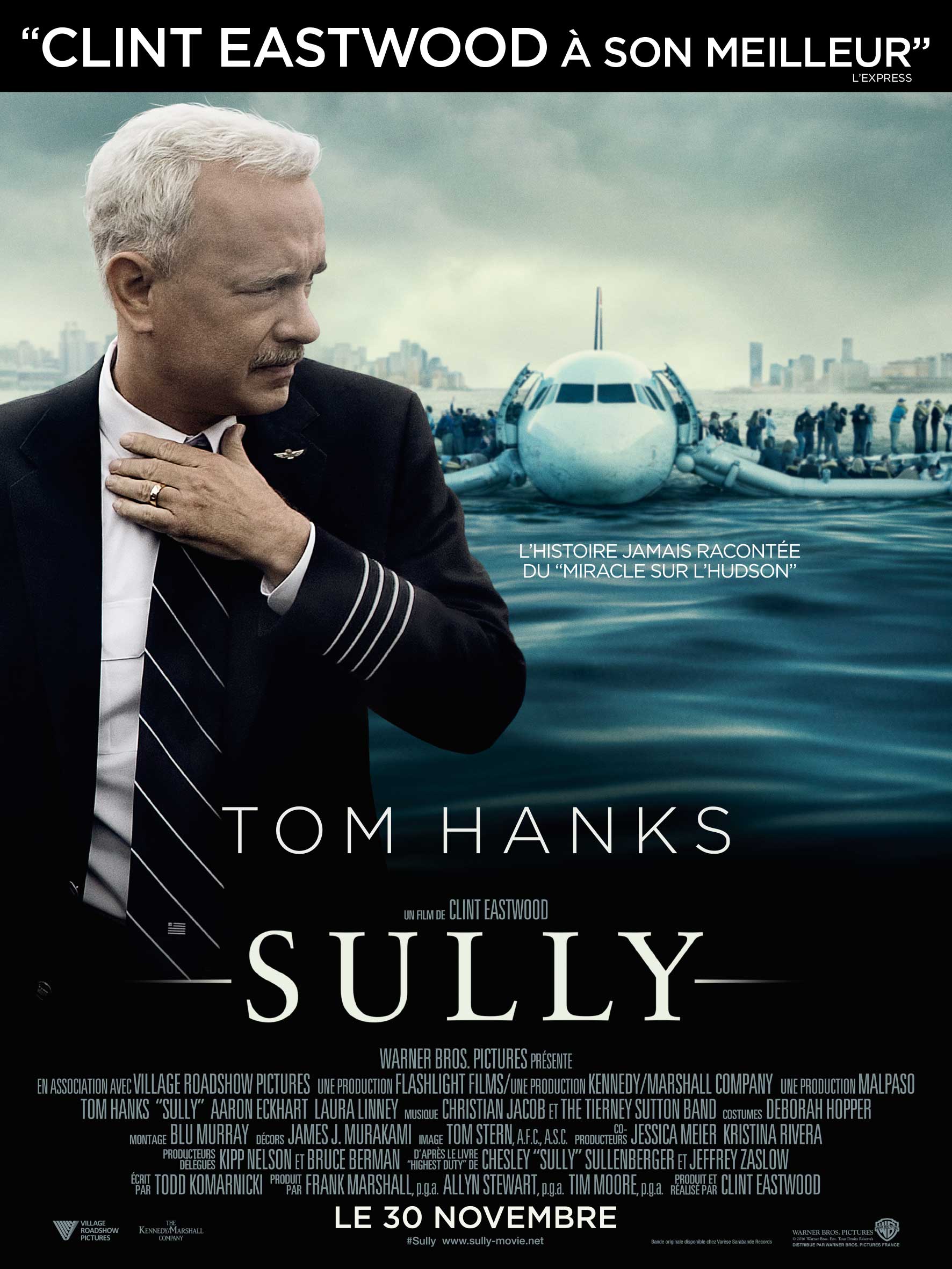 Affiche française de Sully avec Tom Hanks