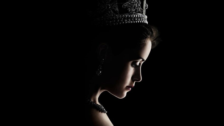 Bannière de la première saison de la série Netflix, The Crown