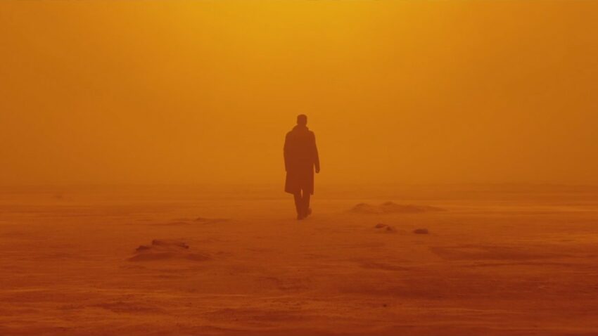 Photo de Ryan Gosling dans le désert pour Blade Runner 2049