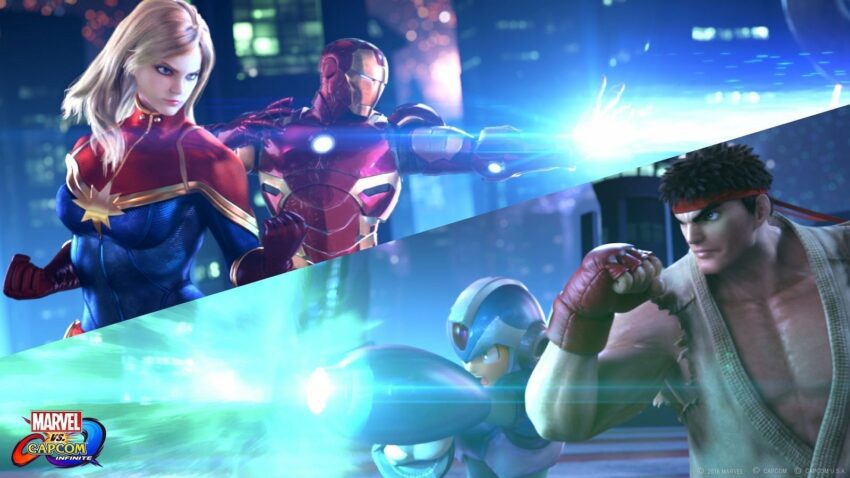 Image de Marvel vs. Capcom: Infinite avec Captain Marvel et Iron Man vs. Mega Man et Ryu